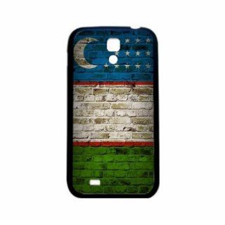 Uzbekistan Brick Wall Flag Samsung Galaxy S4 Black Silcone Case   Provides Great Protection Cell Phones & Accessories