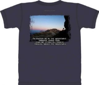 God in the Mountains . Hike . Mountain Life Tee Shirt Adult S XXL: Clothing