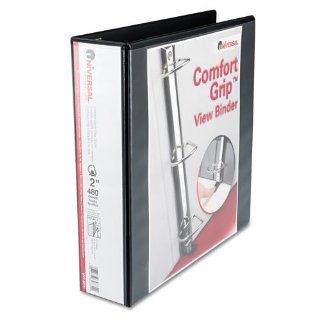 Comfort Grip Deluxe Plus D Ring View Binder, 2'' Capacity, 8 1/2 x 11, Black : Office D Ring And Heavy Duty Binders : Office Products