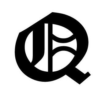 Old English Lettering Letter Q White Decal: Automotive