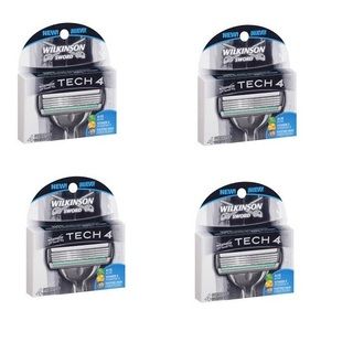 Wilkinson Sword Tech 4 Razor Cartridges 4 Count (Pack of 4) Schick Manual Shavers