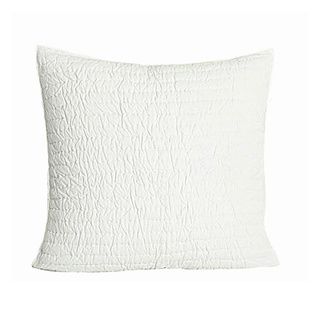 Brighton White Quilted Cotton Euro Sham Cottage Home Pillowcases & Shams