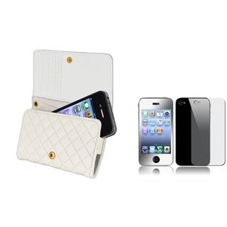 BasAcc Leather Wallet Case/ Screen Protectors for Apple iPhone 4/ 4S BasAcc Cases & Holders
