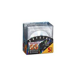 Memorex Crystal 80 Minute Minidisc Media (5 Pack with Case) (Discontinued by Manufacturer): Electronics