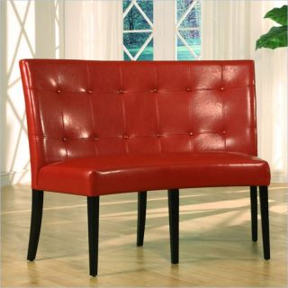 Modus Bossa Dining Height Banquette in Red Leatherette   2Y9766D