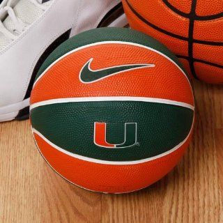 Nike Miami Hurricanes 10'' Mini Basketball : Sports Related Tailgater Mats : Sports & Outdoors