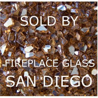 Fireglass Fireplace Fire Pit Glass, ~1/4" Copper Reflective, 10 LBS : Fire Glas : Patio, Lawn & Garden