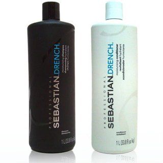 Sebastian Drench Moisturizing Shampoo and Conditioner Set 33.8 Ounces/1L : Sebastian Hair Products : Beauty