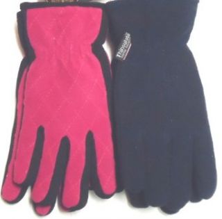 Set of Two Pairs One Size Mongolian Fleece Microfiber Lined Very Warm Gloves for Women and Teens at  Womens Clothing store