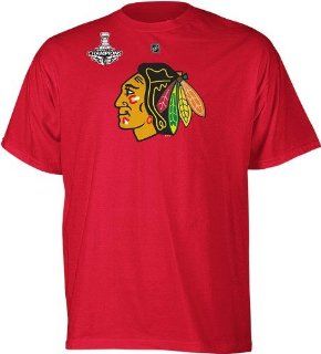 Corey Crawford Chicago Blackhawks Reebok 2013 Stanley Cup Champions T Shirt : Sports Related Merchandise : Sports & Outdoors