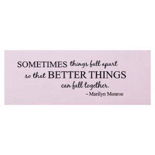 Sometimes things fall apart Marilyn Monroe Quote wall decal wall saying   Wall Decor Stickers