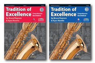 Tradition of Excellence with DVD for Trombone   Two Book Set   Includes Book 1 and Book 2: Musical Instruments