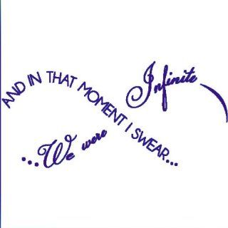 And in That Moment I Swear We Were Infinite DARK BLUE   letPerks of Being A Wallflower wall saying vinyltering home decor decal stickers quotes 12.5" X 6"   The Perks Of Being A Wallflower Wall Decals  