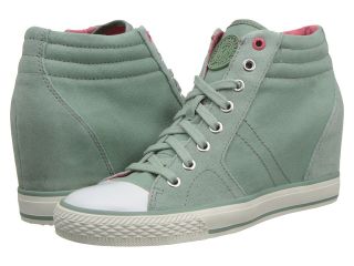 DKNY Cindy Canvas Womens Lace up casual Shoes (Green)