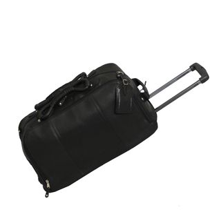 Toscana Luxurious Cowhide Leather Carry on Upright Rolling Duffel Bag