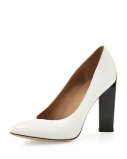 Calfskin Point Toe Pump, Off White/Black   MARC by Marc Jacobs   Off
