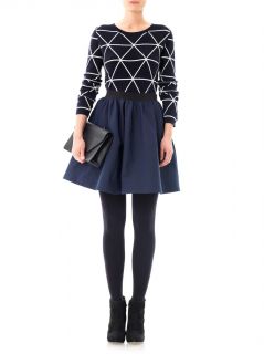 Meets Patternity triangle intarsia knit sweater  Chinti and P