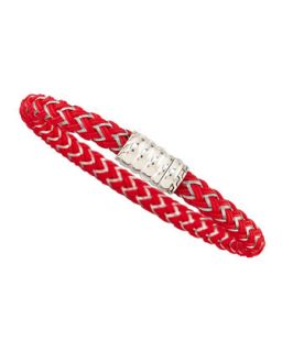 Bedeg Mens Nylon Cord Bracelet, Red   John Hardy   Red (ONE SIZE)
