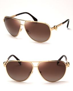 Alexander McQueen Skull Temple Aviator Sunglasses's