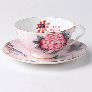Wedgwood Pink Cuckoo cup and saucer