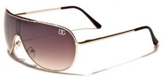 DG Eyewear New 2013 Unisex Classic Metal Frame Shield Aviator Style Sunglasses d4714   Gafas De Sol   Several Colors Available! (Black   Green Stripe): Clothing