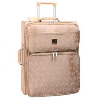 Diane Von Furstenberg Luggage Signature Seven 28 Inch Expandable Upright, Tan/Crme, One Size: Clothing