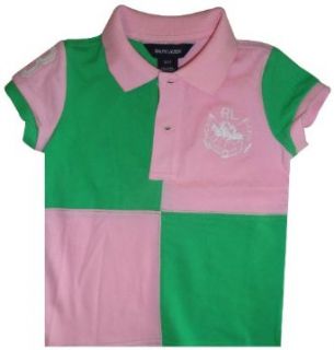 Girls Ralph Lauren Polo Shirt Pink & Tiller Green Available in Several Sizes (4T): Kid Ralph Lauren: Clothing