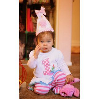 Mud Pie Baby Birthday Pink and White Hat, Cupcake: Infant And Toddler Hats: Clothing