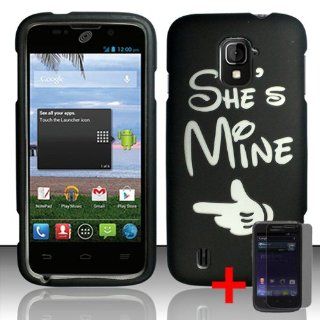 ZTE SAVVY Z750C BLACK WHITE SHES MINE COVER SNAP ON HARD CASE + FREE SCREEN PROTECTOR from [ACCESSORY ARENA]: Cell Phones & Accessories