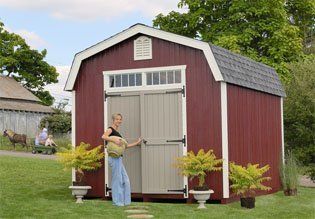 Woodbury Colonial Garden Shed 12 x 24 With Floor Kit : Storage Sheds : Patio, Lawn & Garden