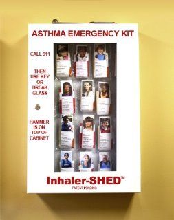 Inhaler SHED Asthma Inhaler Cabinet for Nurse's Offices (holds 20+): Health & Personal Care