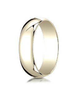 Benchmark 18K Yellow Gold 6mm Slightly Domed Traditional Oval Wedding Band Ring (Sizes 4   15 ).: Jewelry