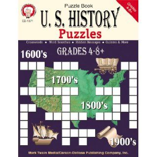 U.S. History Puzzles, Grades 4   8 (9781580371506): Mark Twain Media: Books