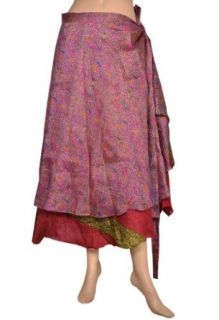 Boho Gypsy Wrap Around Skirt Sarong Long Indian Dress: Clothing