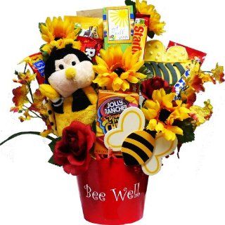 Art Of Appreciation Gift Baskets Bee Well Soon Chocolate and Candy Bouquet Gift Set : Gourmet Gift Items : Grocery & Gourmet Food