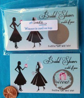 Funny Tiffany Blue Bridal Shower Scratch Off Game Card Set 10 Cards (9 Sorry 1 Winner) : Wedding Ceremony Accessories : Everything Else