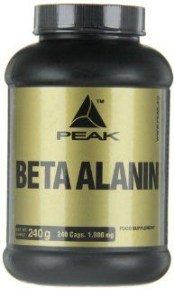 Peak Beta Alanin, 240 Kapseln, 1 er Pack (1 x 240 g): Lebensmittel & Getrnke