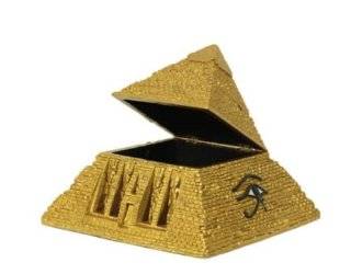 Deko Figur gyptische Mythologie Pyramide Schatulle 16 cm aus Polyresin: Küche & Haushalt