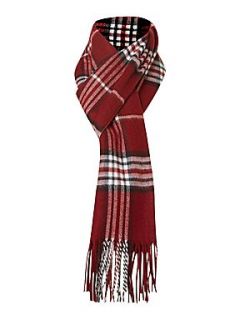 Linea Soft touch tartan scarf Crimson