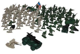 106 tlg Set: Militr Figuren   Fahrzeuge Berge und Fahnen Militrfahrzeuge Infantrie Figur Soldaten: Spielzeug