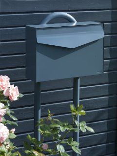 MEFA Design Briefkasten Letter 112, graublau (RAL 7031): Garten