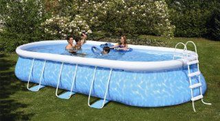 Friedola 12306   Quick Pool Set Manhattan, 732 x 366 x 122 cm, blau: Garten