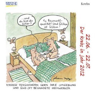 Der Krebs  Mini  2012: Sternzeichen Cartoonkalender: Johann Mayr: Bücher