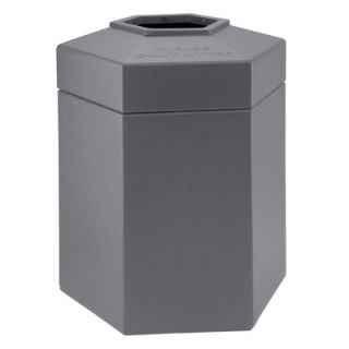 Commercial Zone 45 Gallon Hex Waste Container 7372 Color: Gray