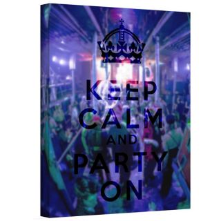 ArtWall Art D. Signer Keep Calm and Party On Gallery wrapped Canvas