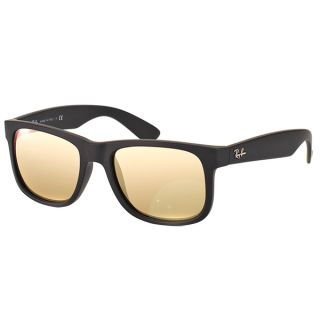 Ray Ban Unisex RB 4165 Justin Black Rubber Sunglasses   17855035
