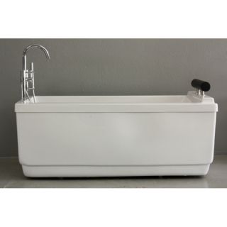 SanSiro Modern 59 inch Apartment Air Jetted Bathtub/ Faucet Package