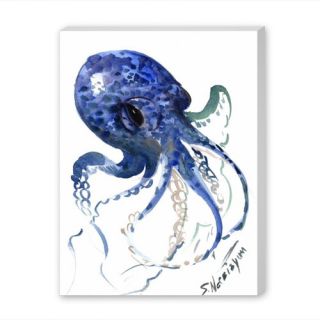 Octopus Painting Print on Wrapped Canvas
