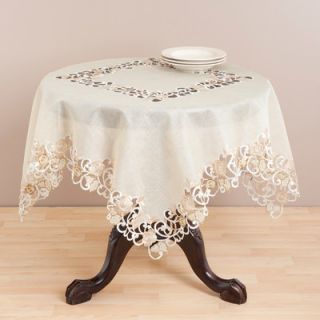 Saro Embroidered and Cutwork Table Cloth