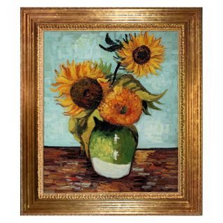 Van Gogh   Sunflowers, First Version Canvas Wall Art   27W x 31H in.